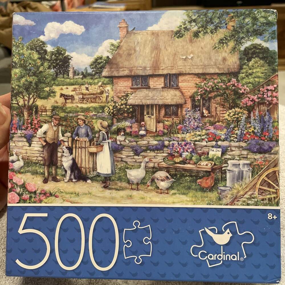 Cardinal 500 Pc Jigsaw Puzzle (Farm Cottage)